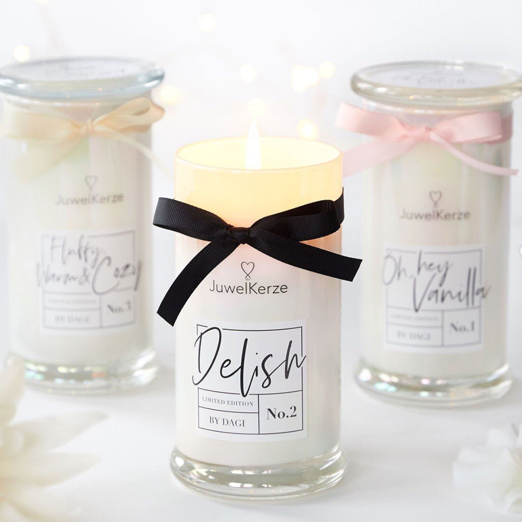 Juwelkerze - Duftkerze mit Schmuck (Halskette)