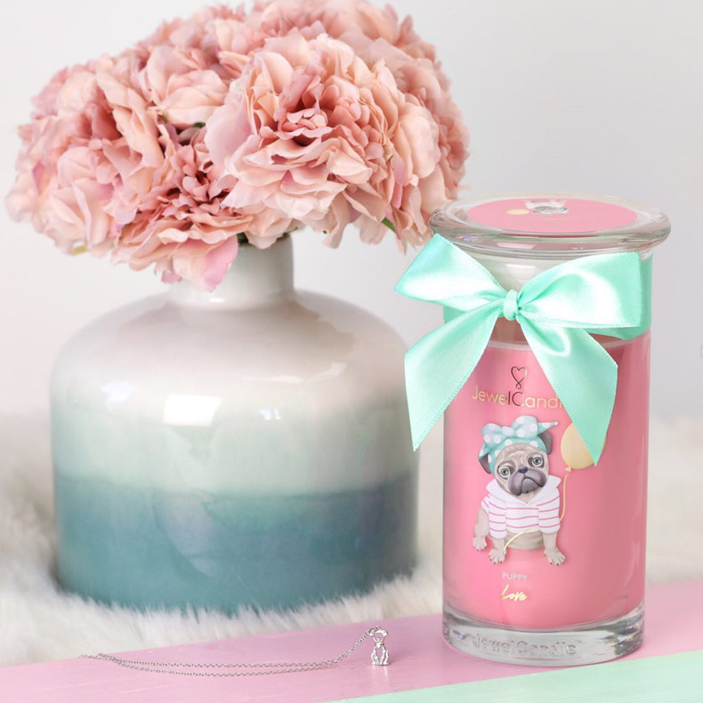 Juwelkerze - Duftkerze mit Schmuck (Halskette)