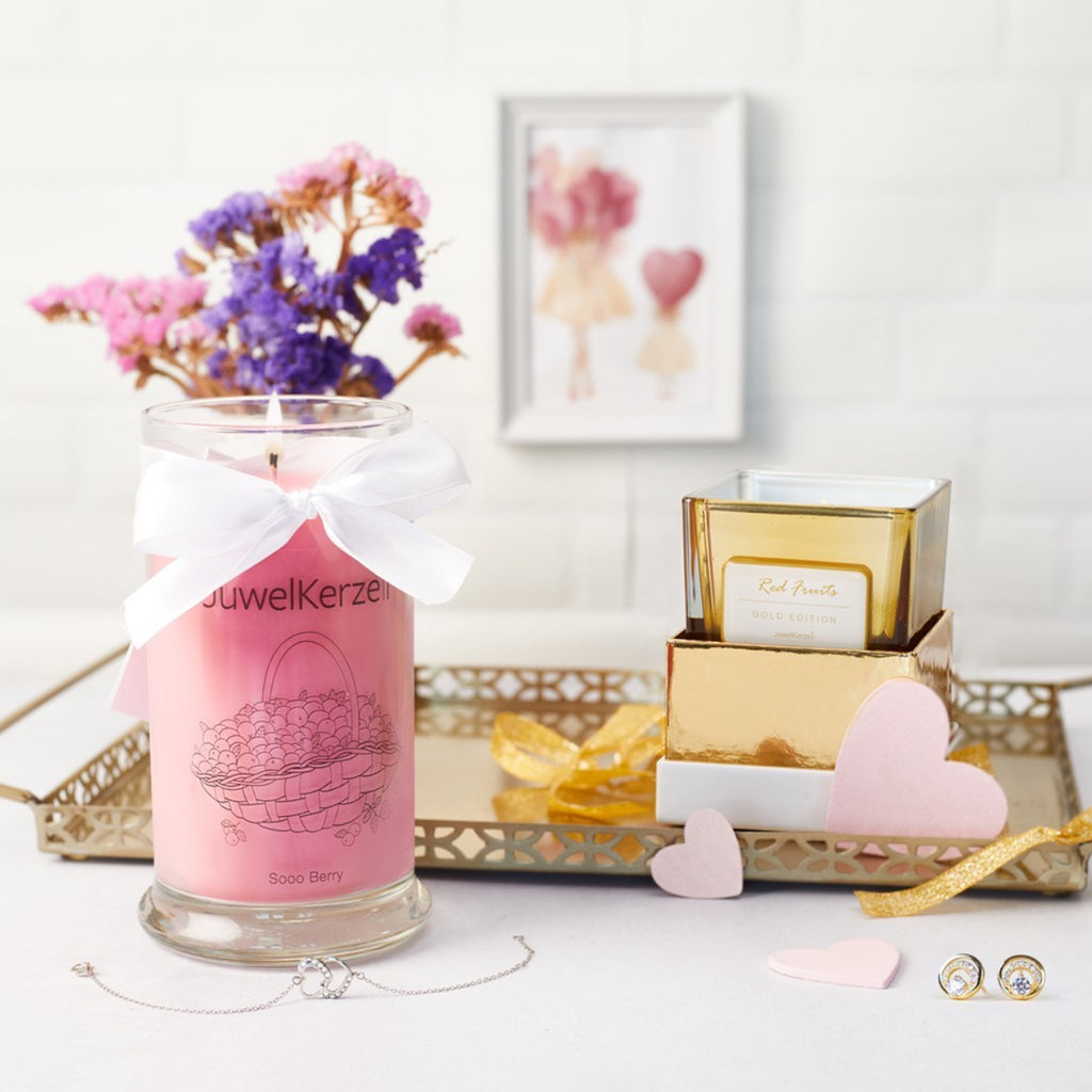 Juwelkerze - Duftkerze mit Schmuck (Ring)