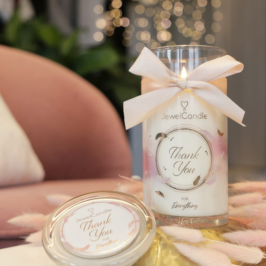 Juwelkerze - Duftkerze mit Schmuck (Ohrringe)