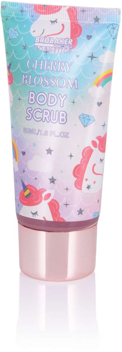 4-tlg. Einhorn Bade- & Duschset Cherry Blossom mit Kosmetiktasche - Geschenkset für Kinder & Einhorn-Fans