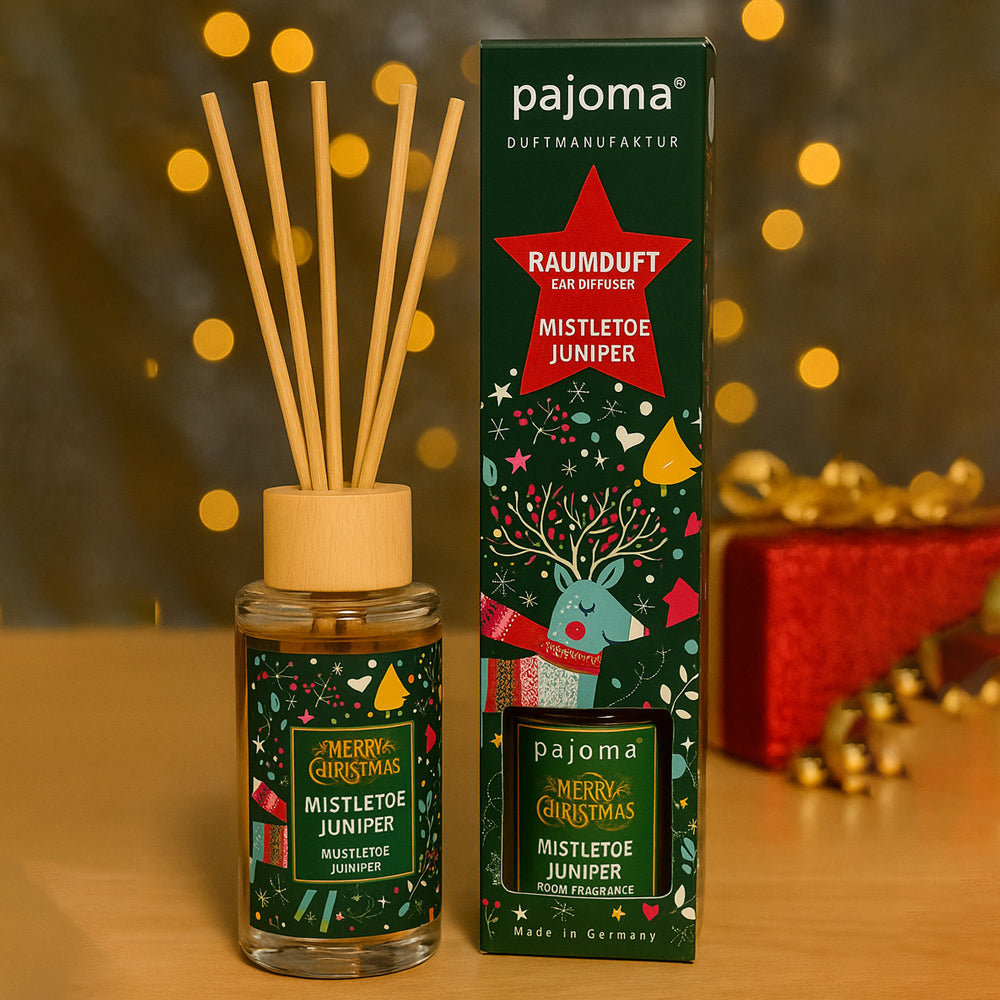 Raumduft 100 ml, mit 10 Rattanstäbchen, Special-Winter-Edition