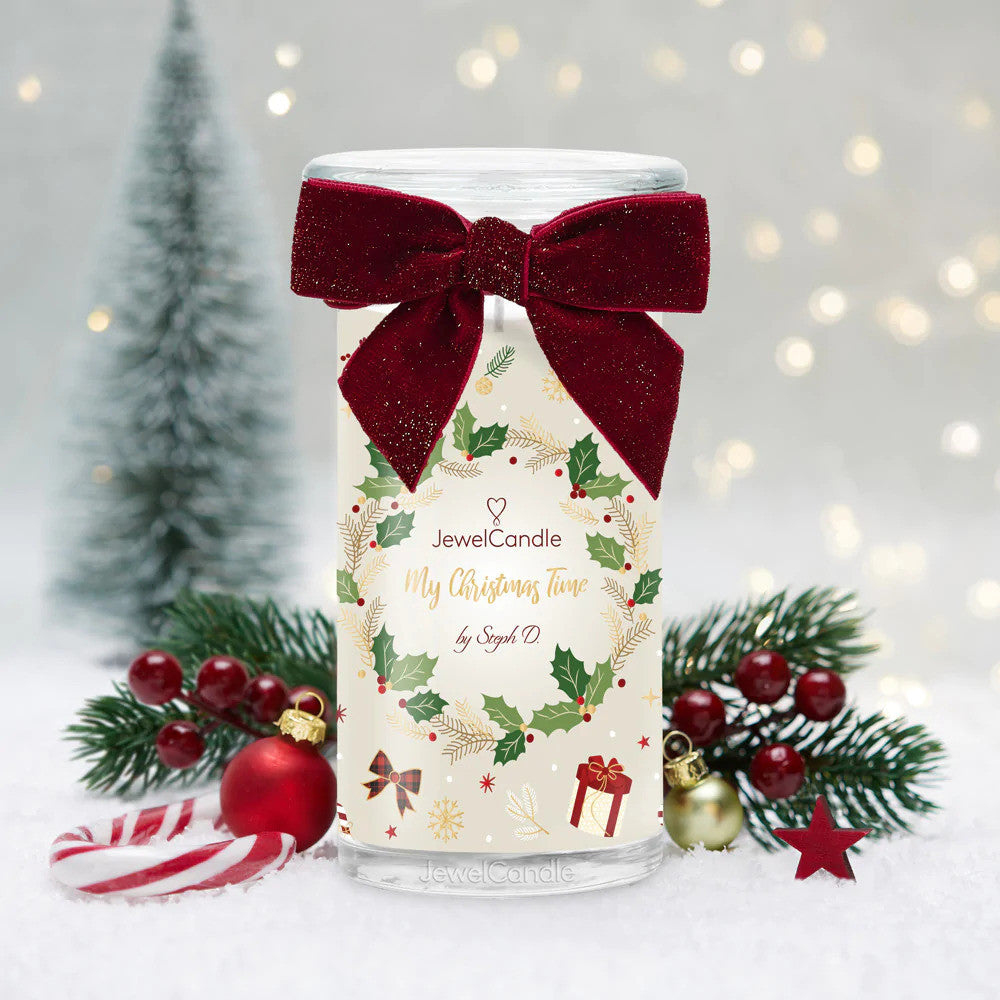 Juwelkerze - Duftkerze mit Schmuck (Ohrringe)