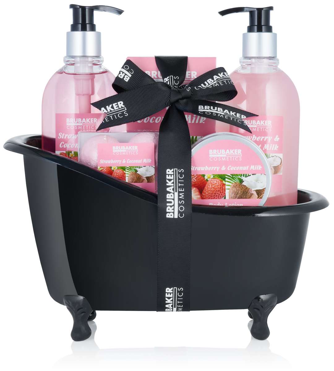 9-tlg. Wellness-Geschenkset für Frauen | Erdbeer-Kokos