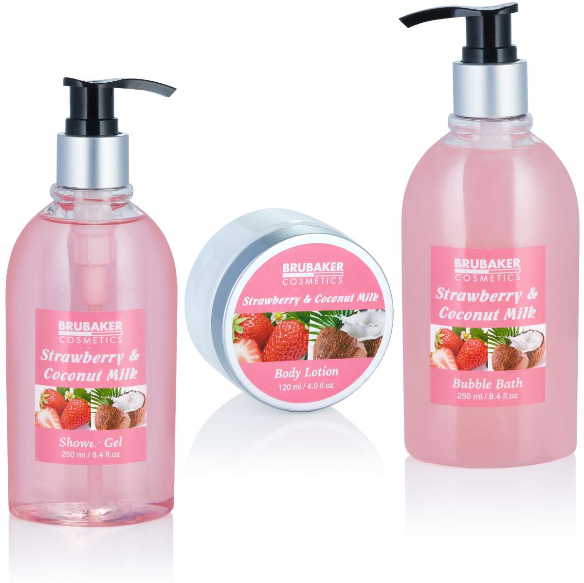 9-tlg. Wellness-Geschenkset für Frauen | Erdbeer-Kokos