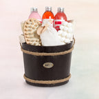 9-teiliges Luxus Wellness Geschenkset im Holzkübel