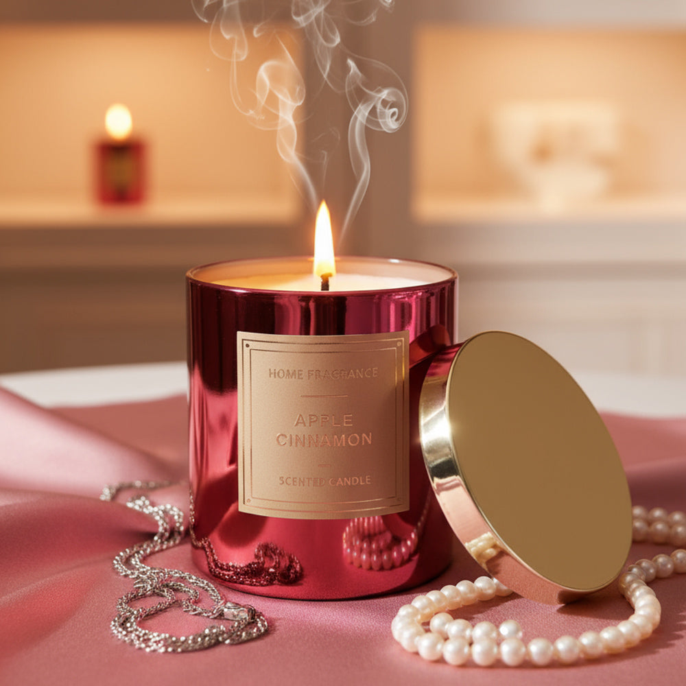 Exklusive Schmuckkerze "Surprise-Candle" mit Aromadeckel, verschiedene Duftrichtungen