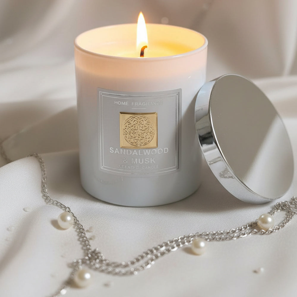 Exklusive Schmuckkerze "Surprise-Candle" mit Aromadeckel, verschiedene Duftrichtungen