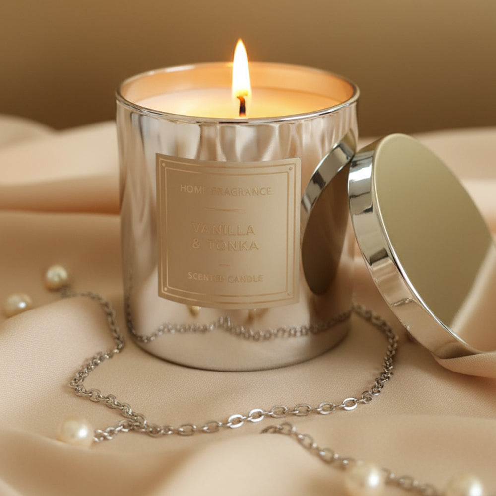 Exklusive Schmuckkerze "Surprise-Candle" mit Aromadeckel, verschiedene Duftrichtungen