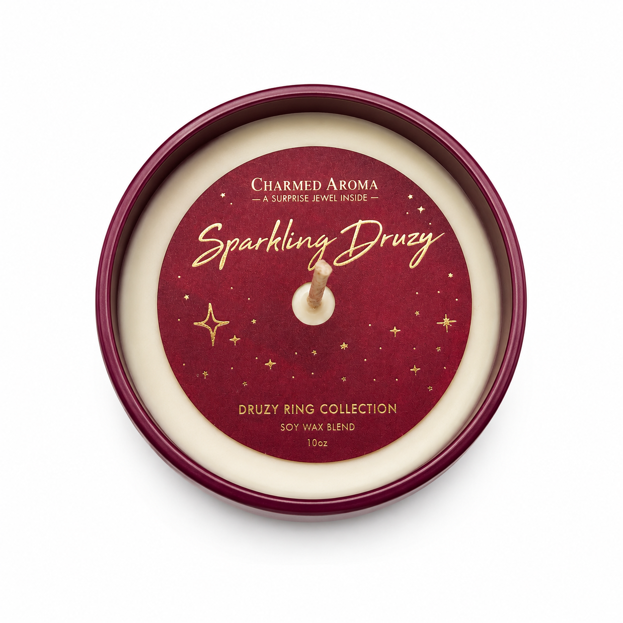 Charmed Aroma Schmuckkerze l Sparkling Druzy mit Überraschungsring